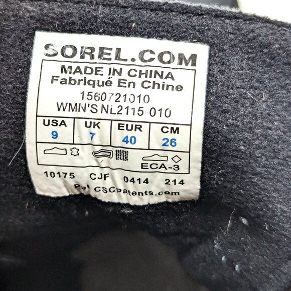 Sorel Women Toronto Black Suede Lace-up Wedge Ankle Boots size 9 - Picture 11 of 11